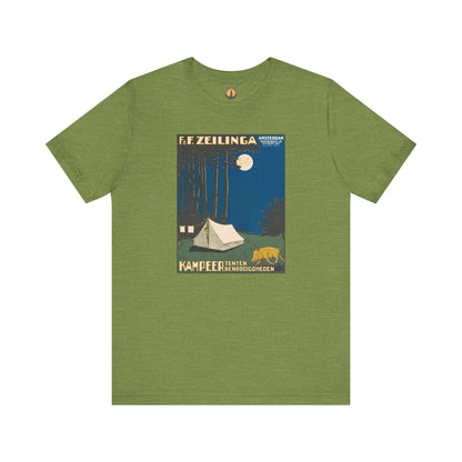 Amsterdam Tent Camping Vintage Tee | Full Moon Forest Adventure