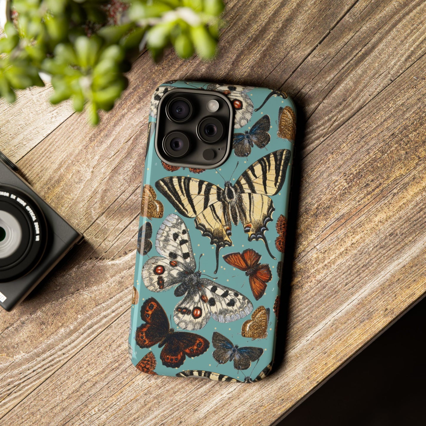 Butterflies Vintage Illustration iPhone Case