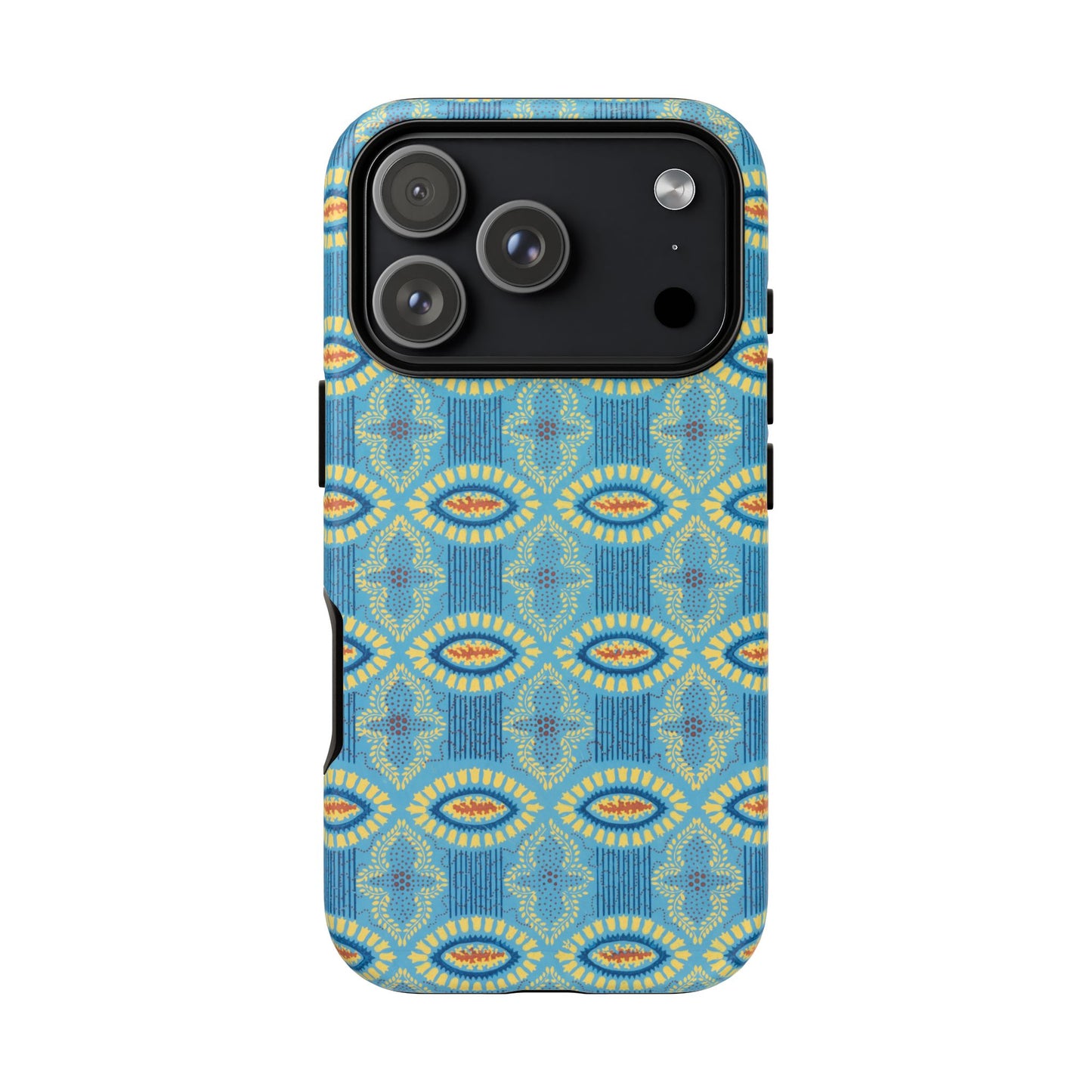 Turquoise Retro Geometric iPhone Case
