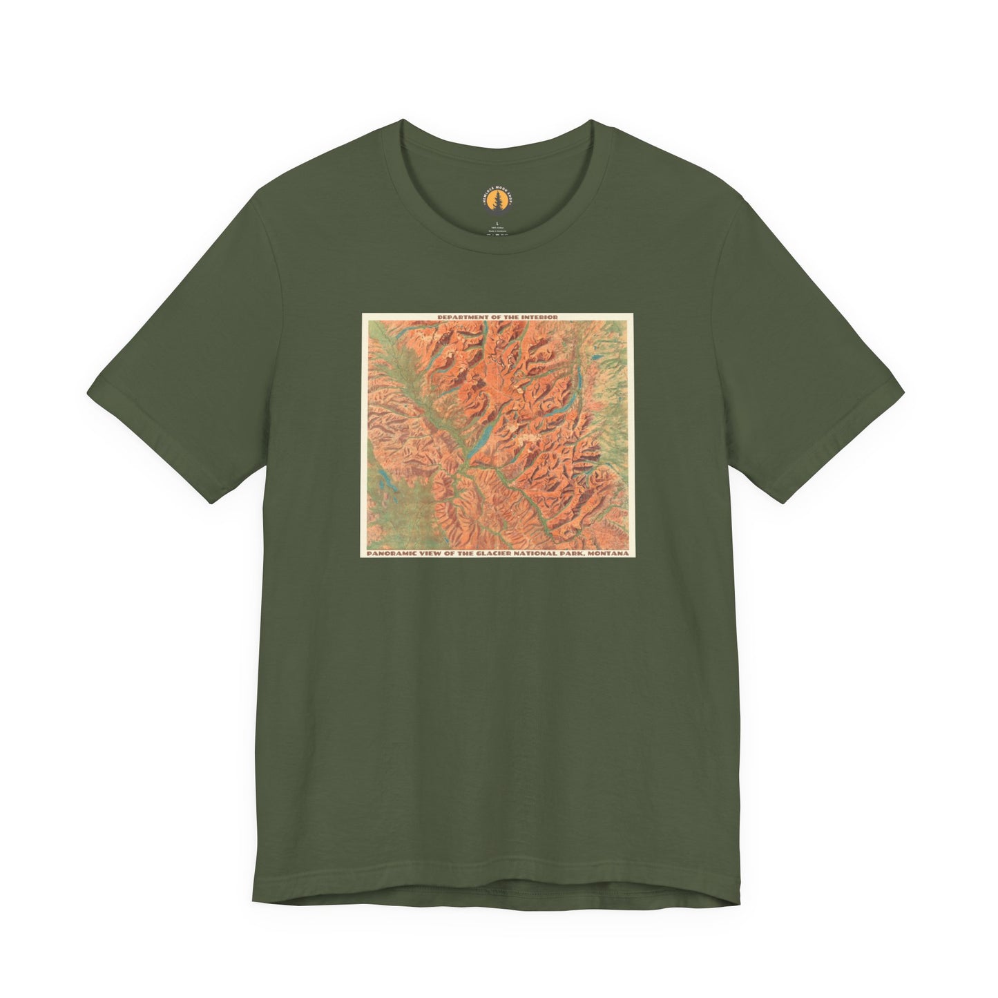 Glacier National Park Vintage Map Tee