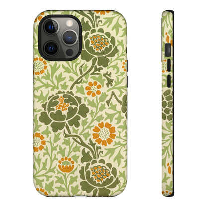 Olive & Orange Vintage Botanical iPhone Case
