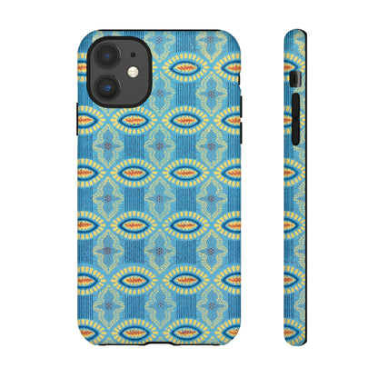 Turquoise Retro Geometric iPhone Case