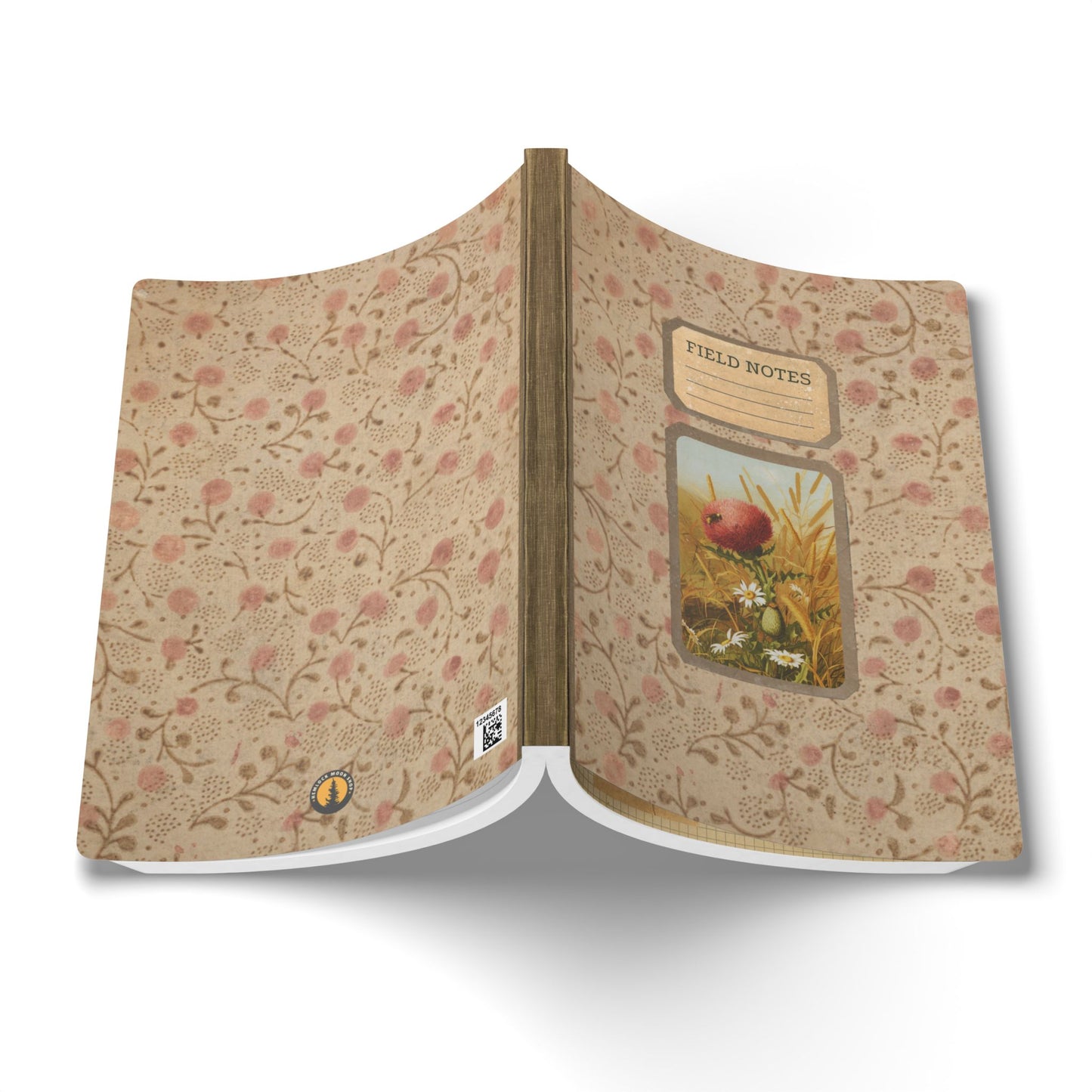 Bee & Thistle Vintage Field Notes | Softcover Journal with Inside Illustrations