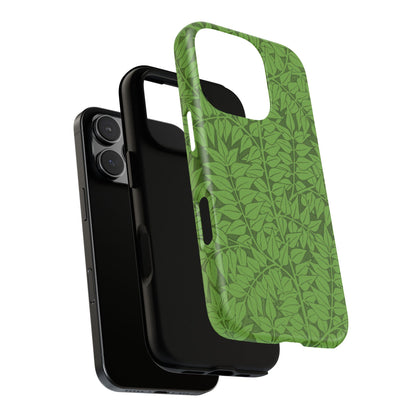 Antique Green Branch Pattern by William Morris iPhone Case