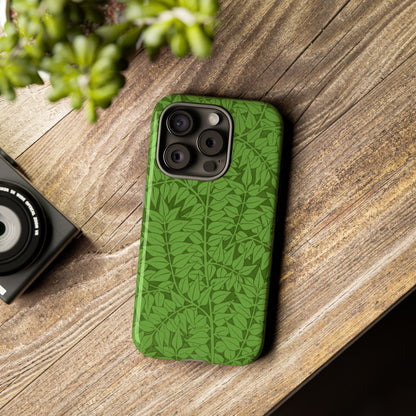 Antique Green Branch Pattern by William Morris iPhone Case
