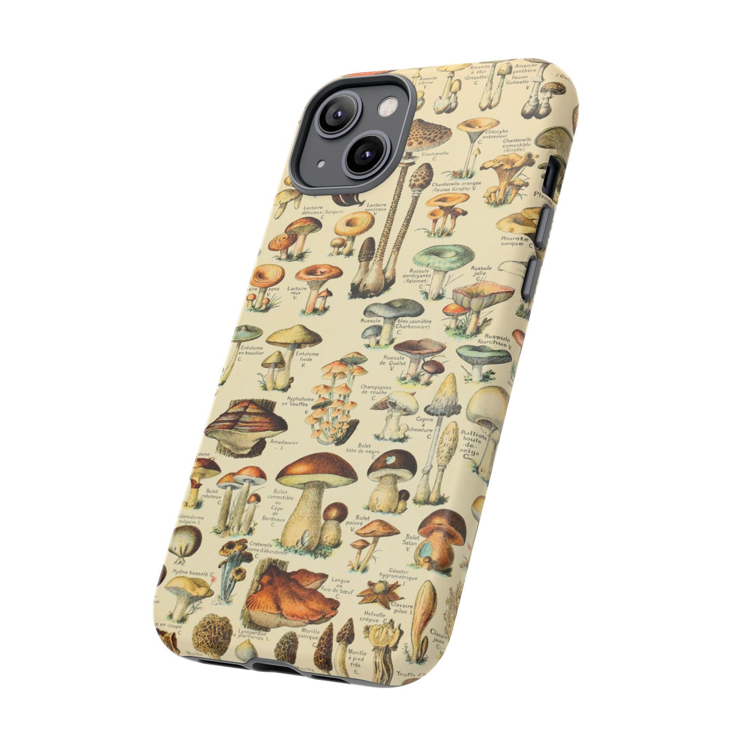 Mushrooms Vintage Field Guide iPhone Case