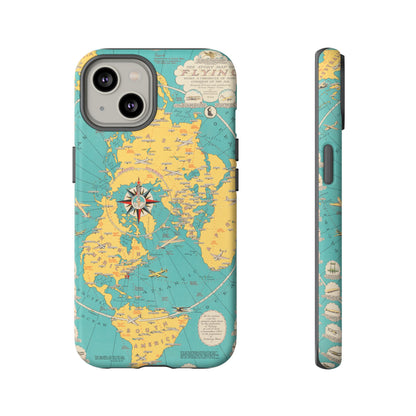 Map of Flying Retro iPhone Case