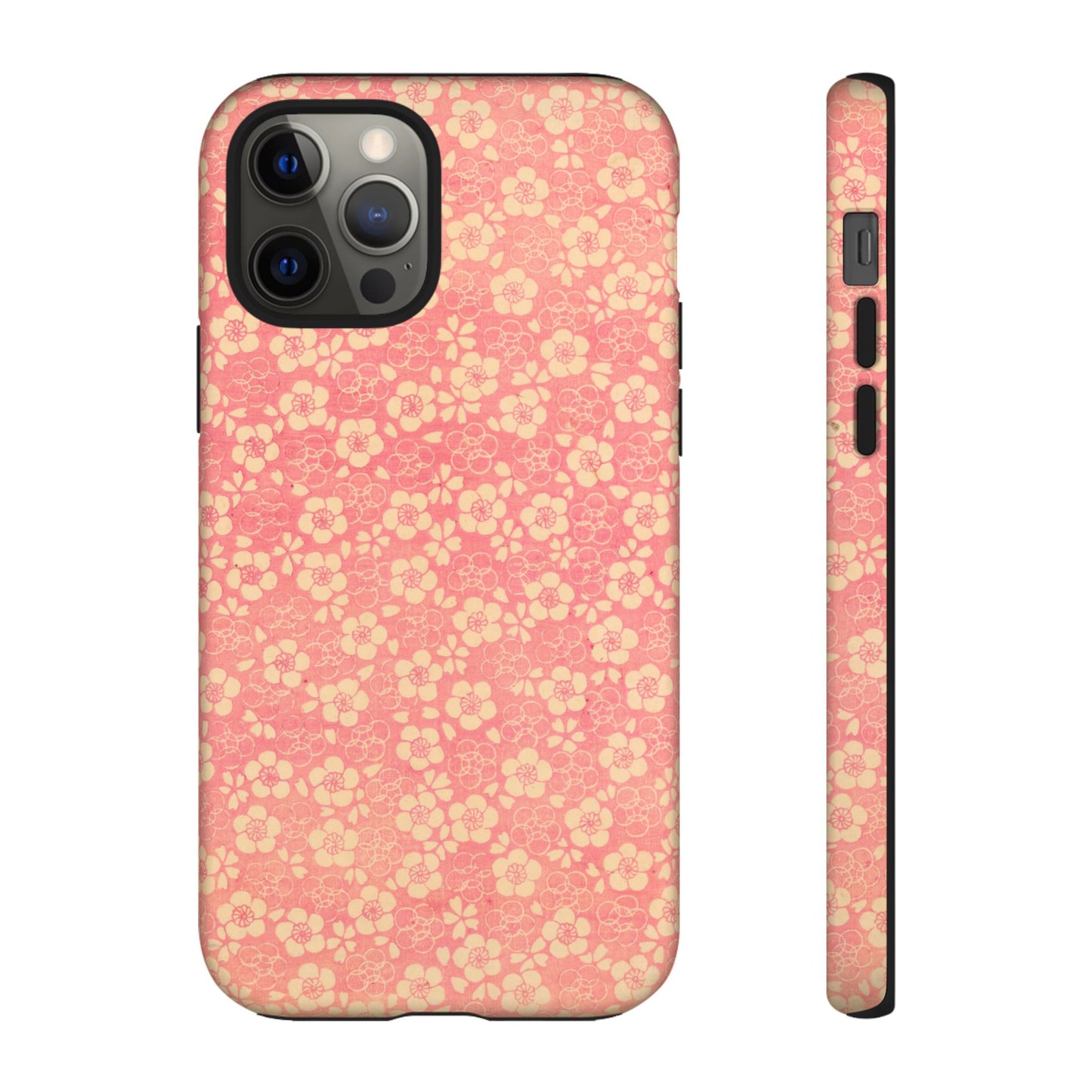 Pink Pattern Scattered Flowers iPhone Case