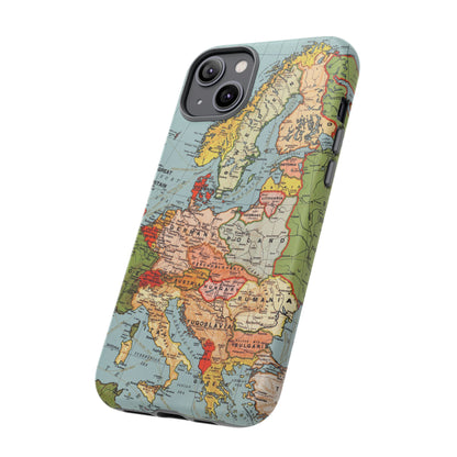 Wanderlust Vintage Map of Europe iPhone Case
