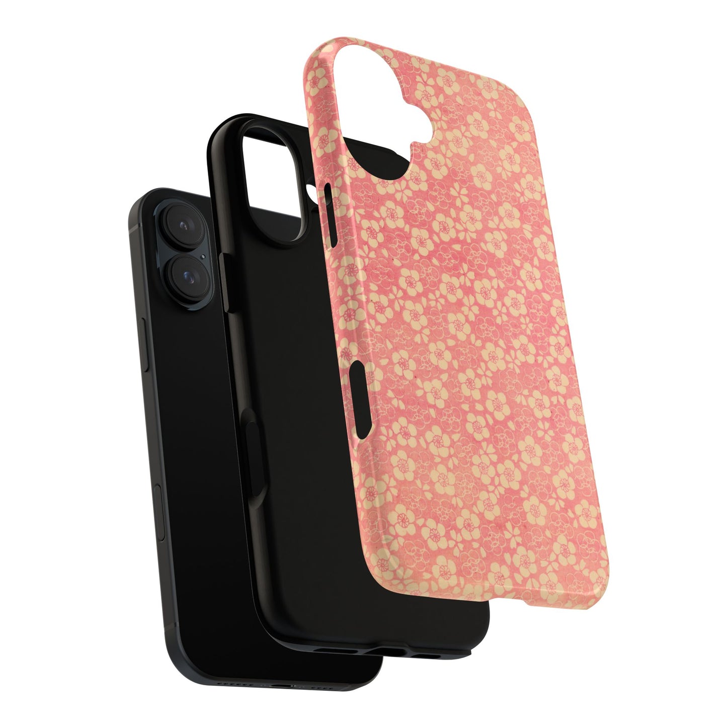 Pink Pattern Scattered Flowers iPhone Case