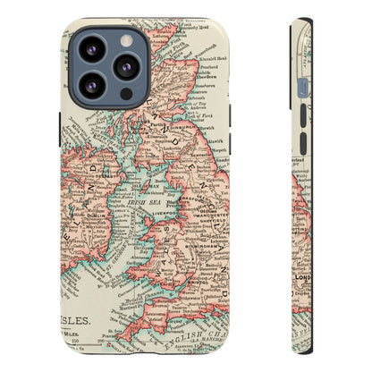 British Isles Vintage Map iPhone Case
