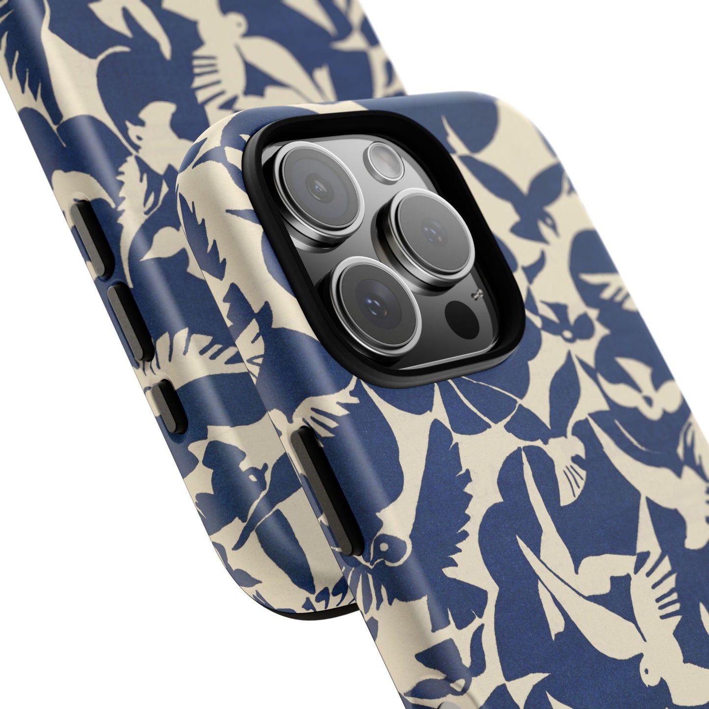 Blue Sky Birds Flying Retro iPhone Case