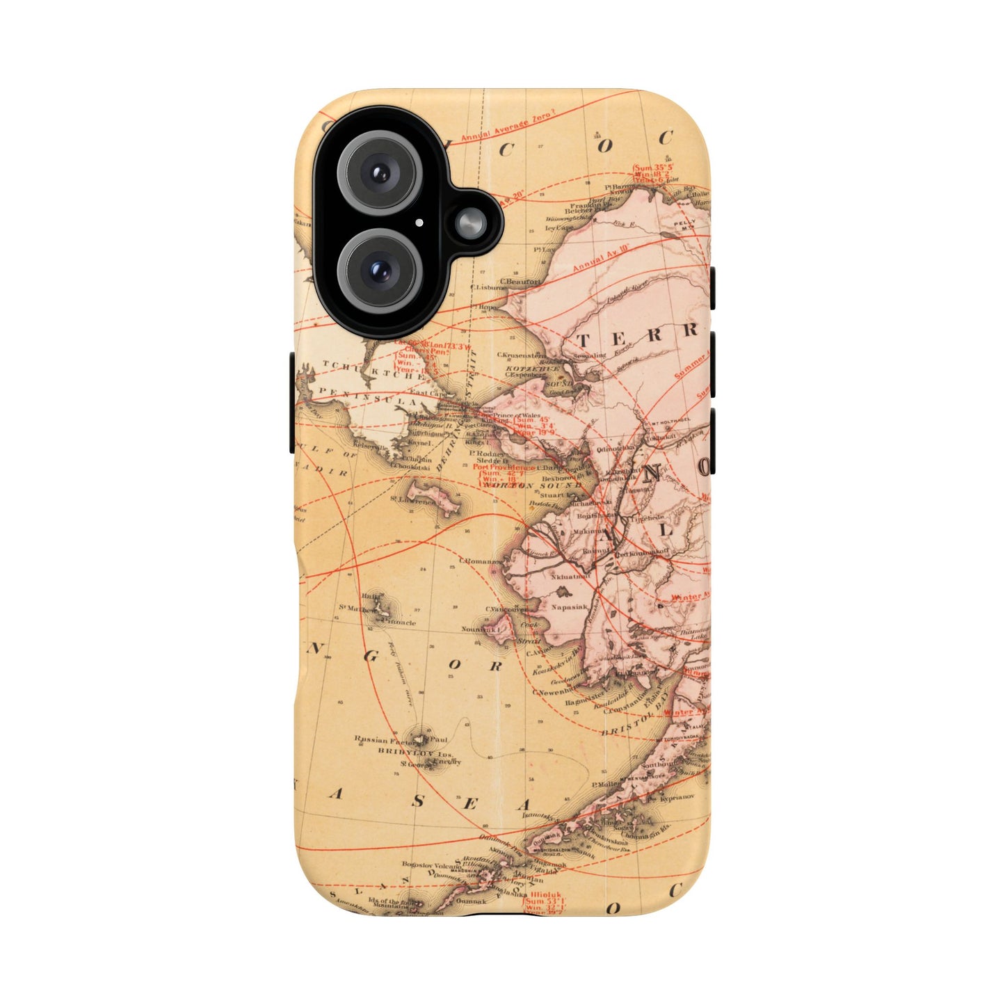 Alaska Territory Antique Map iPhone Case