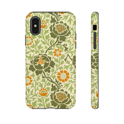 Olive & Orange Vintage Botanical iPhone Case