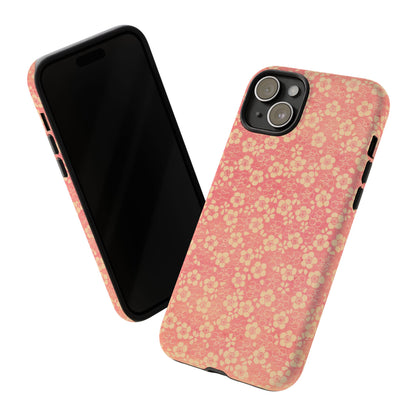 Pink Pattern Scattered Flowers iPhone Case
