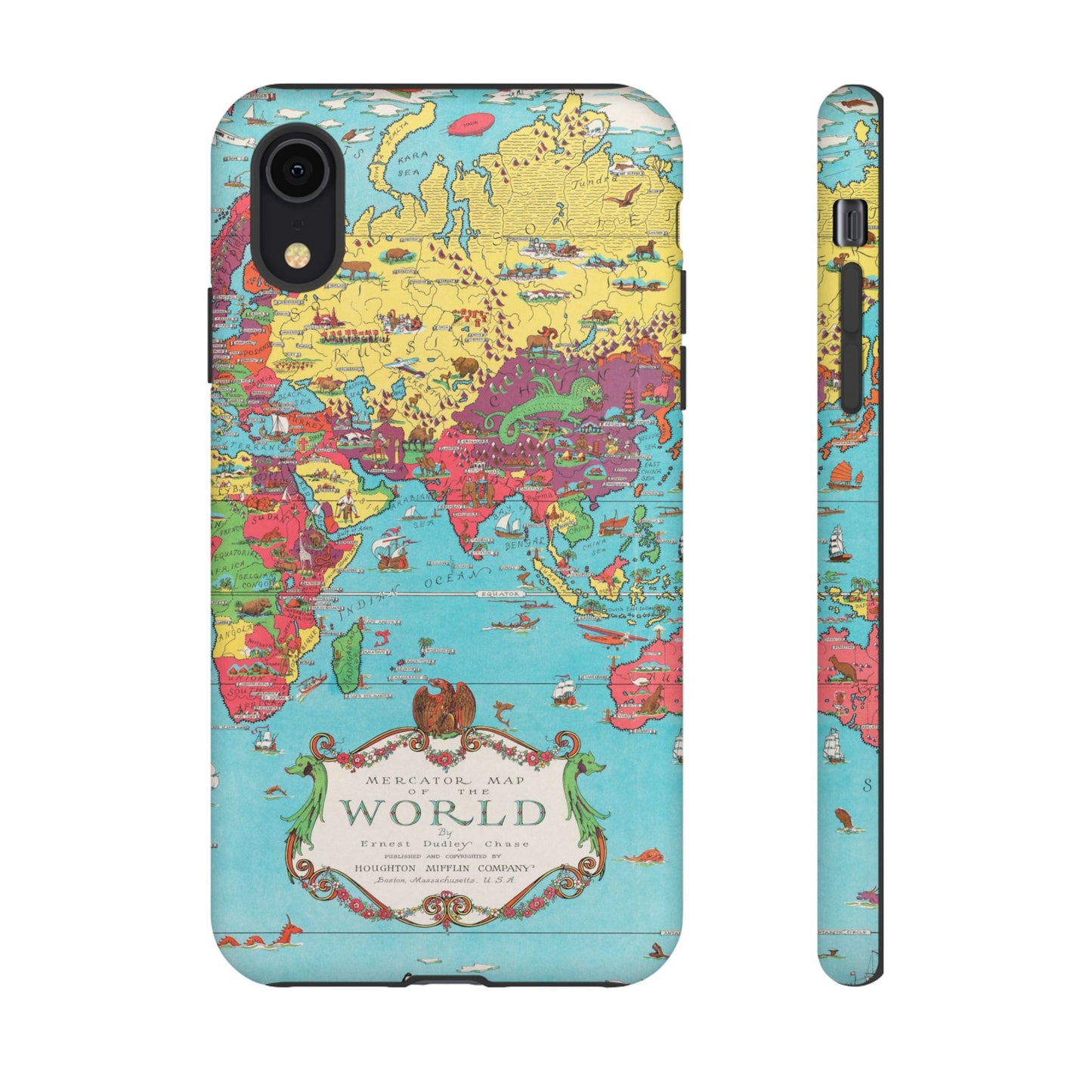 Map of the World Retro Travel iPhone Case