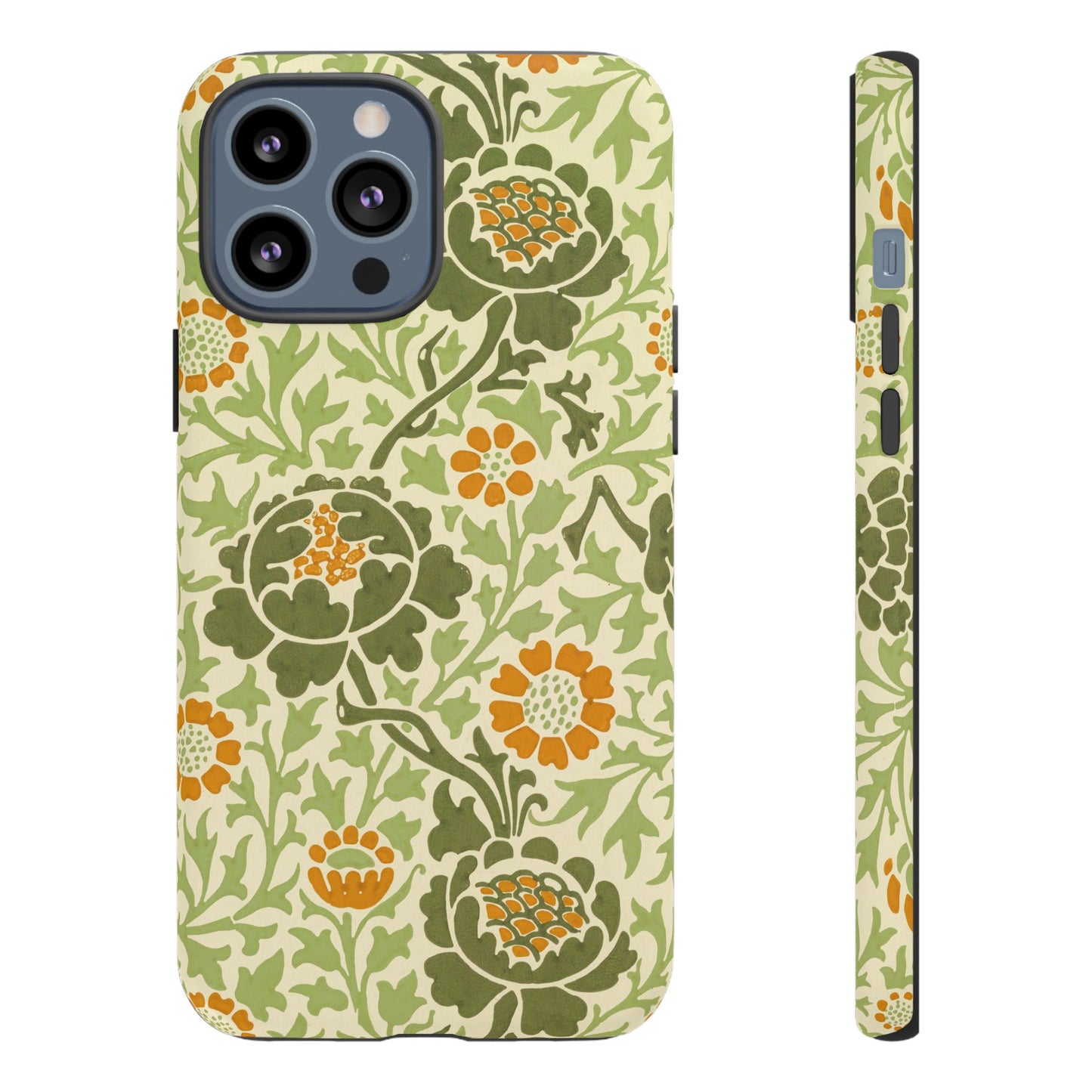 Olive & Orange Vintage Botanical iPhone Case