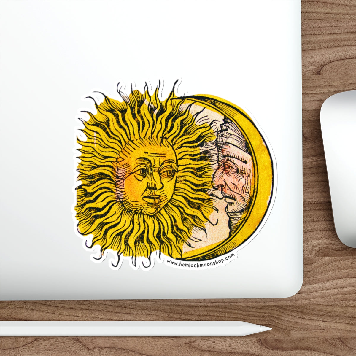 Sun and Moon Sticker :: All-Weather, Water-Resistant Vinyl (5 sizes)