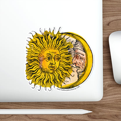 Sun and Moon Sticker :: All-Weather, Water-Resistant Vinyl (5 sizes)