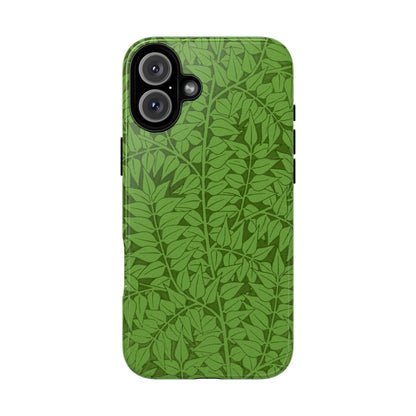 Antique Green Branch Pattern by William Morris iPhone Case