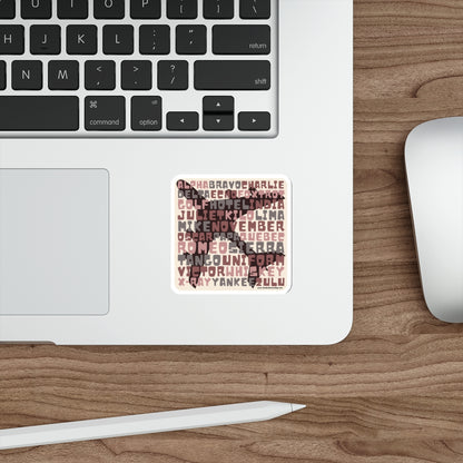 Pink Retro Aviation Alphabet Sticker :: All-Weather, Water-Resistant Vinyl (5 sizes)