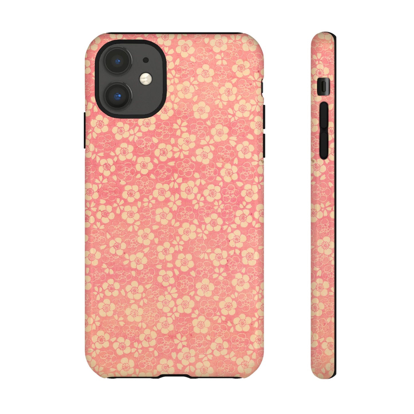 Pink Pattern Scattered Flowers iPhone Case