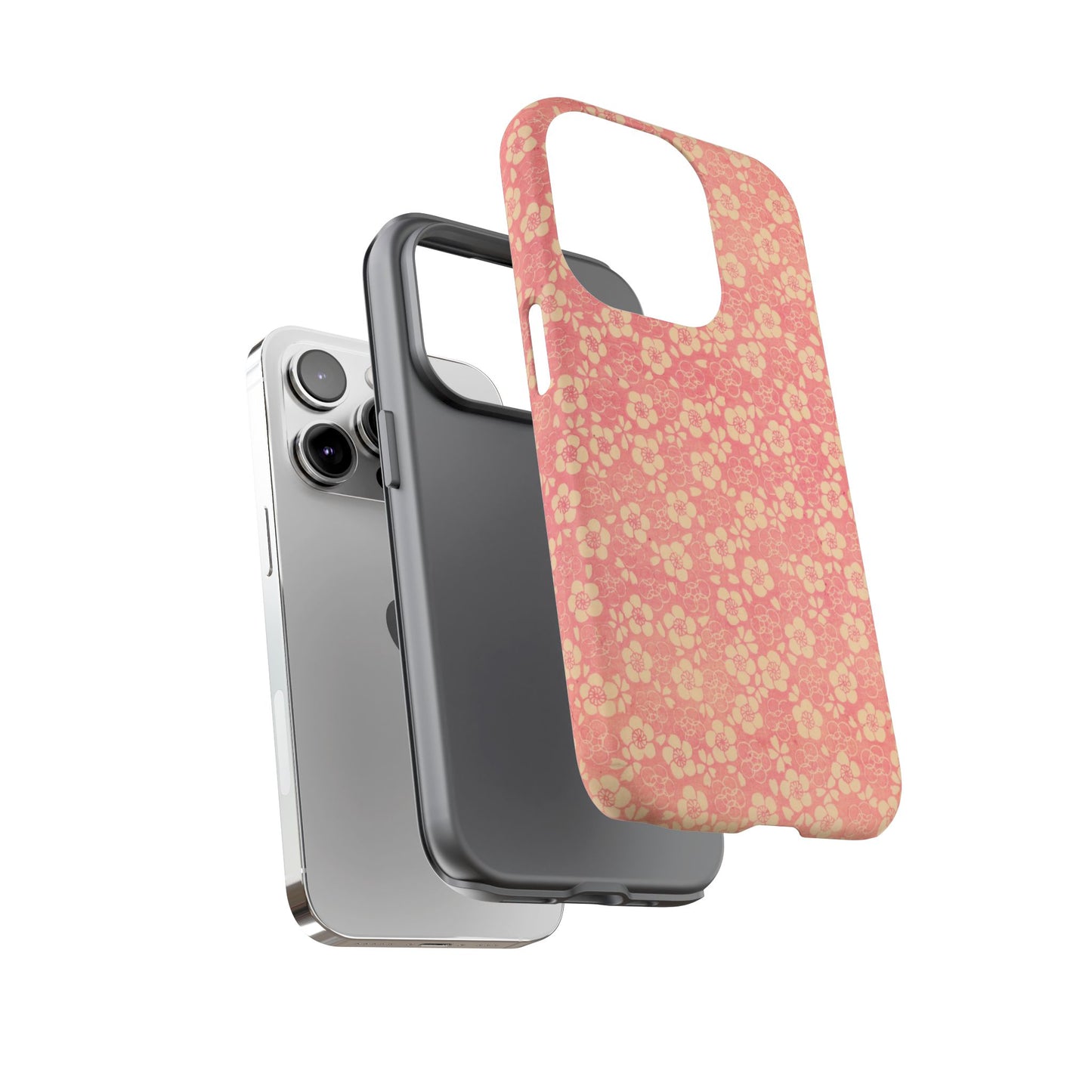 Pink Pattern Scattered Flowers iPhone Case
