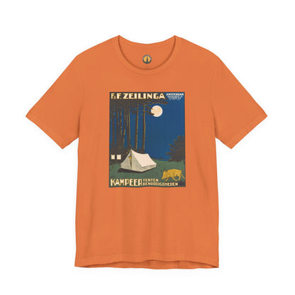 Amsterdam Tent Camping Vintage Tee | Full Moon Forest Adventure