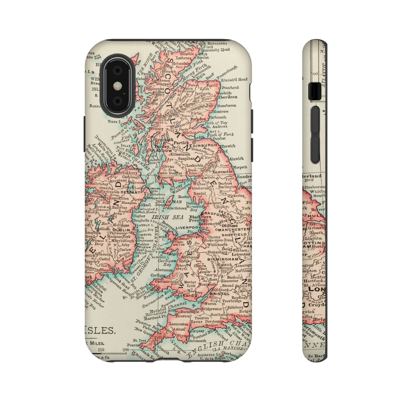 British Isles Vintage Map iPhone Case