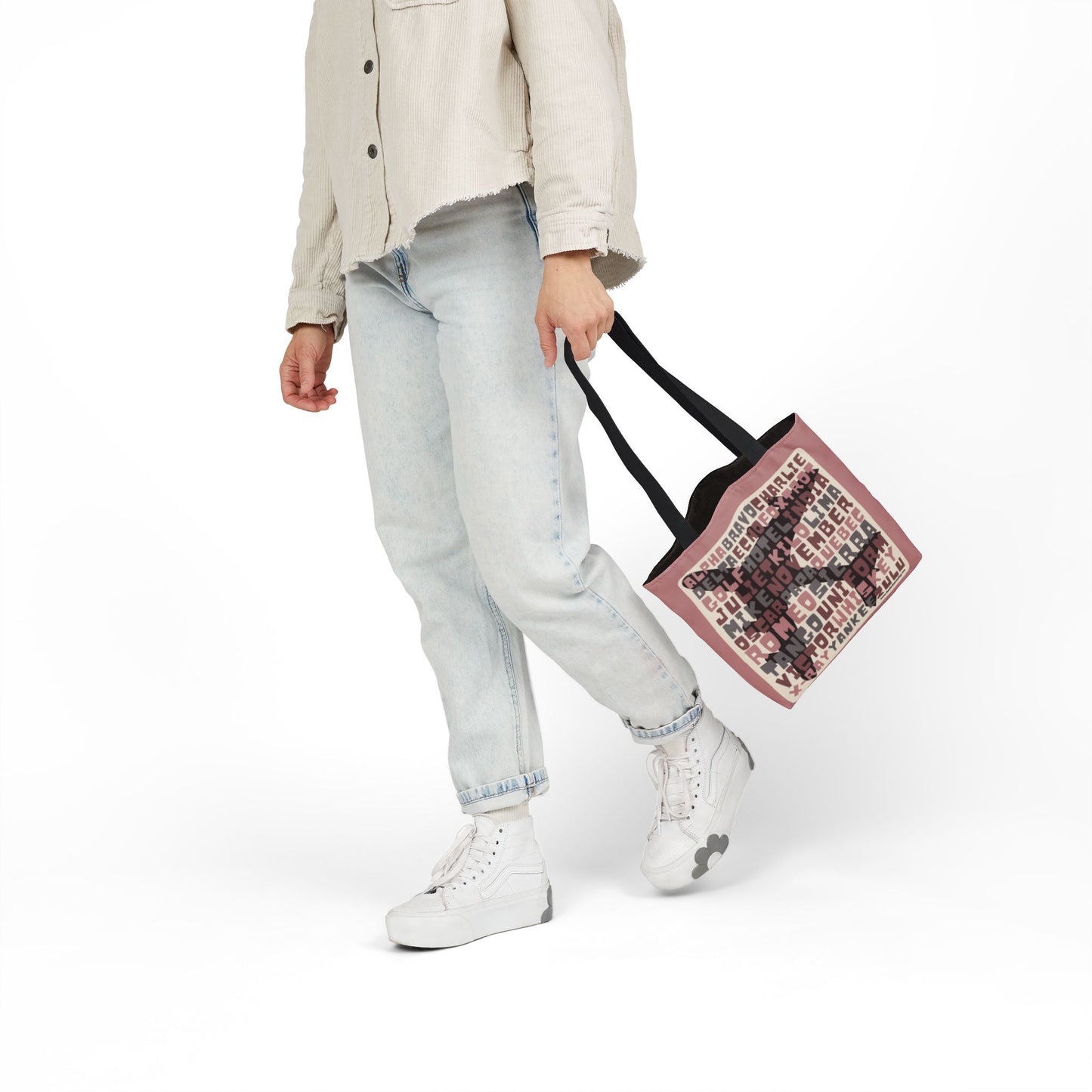 Pink Aviation Alphabet Tote Bag (3 sizes)