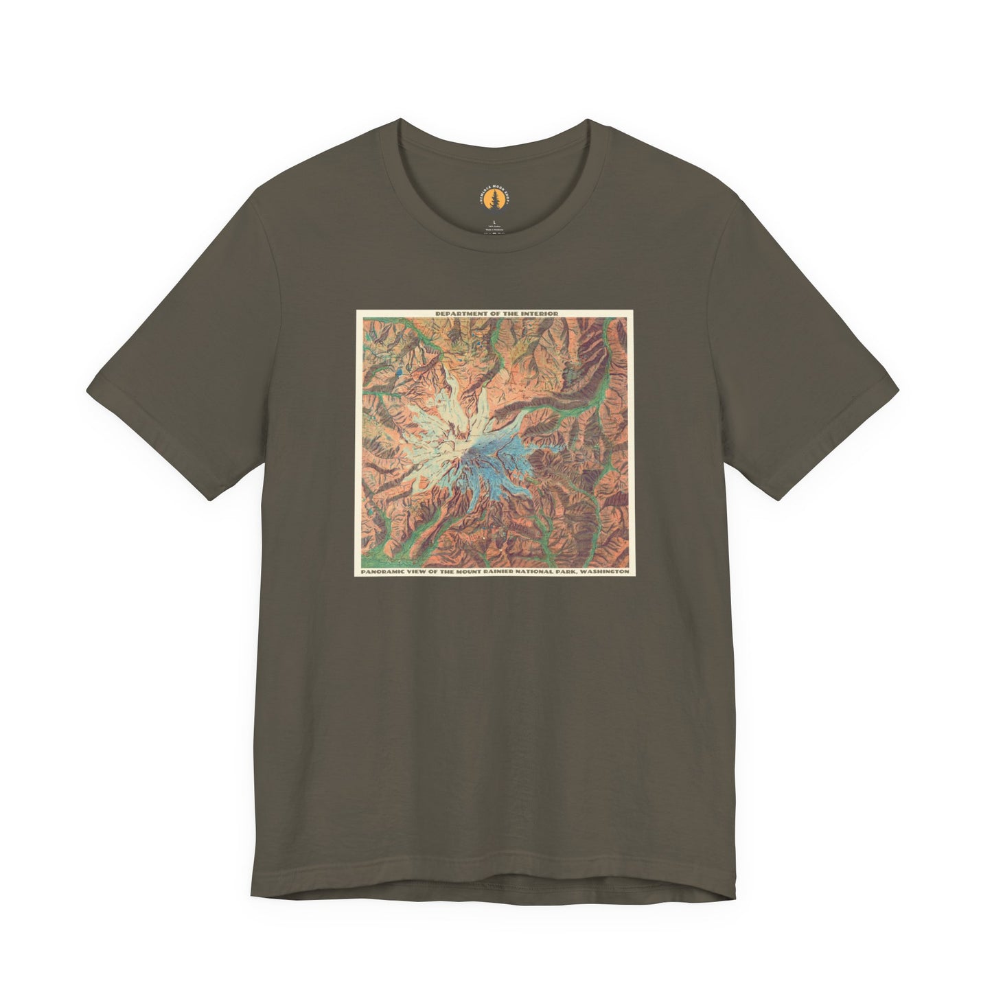 Mount Rainier Vintage Map Tee