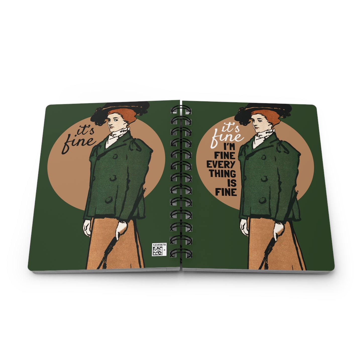 Everything Is Fine | Retro Art Spiral Notebook
