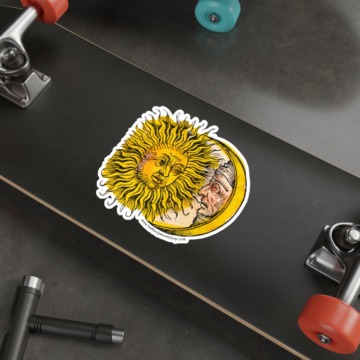 Sun and Moon Sticker :: All-Weather, Water-Resistant Vinyl (5 sizes)