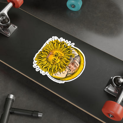 Sun and Moon Sticker :: All-Weather, Water-Resistant Vinyl (5 sizes)