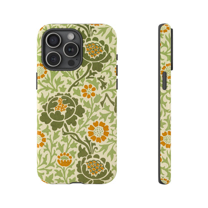 Olive & Orange Vintage Botanical iPhone Case