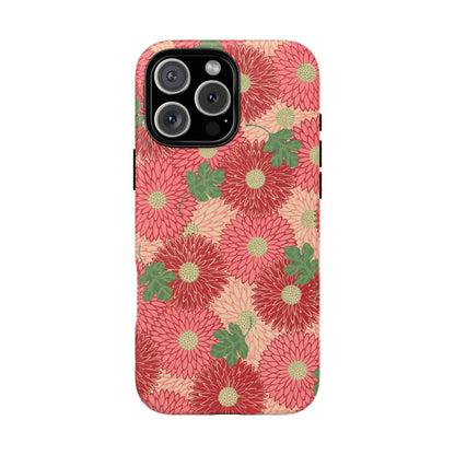 Pink Chrysanthemums Vintage iPhone Case