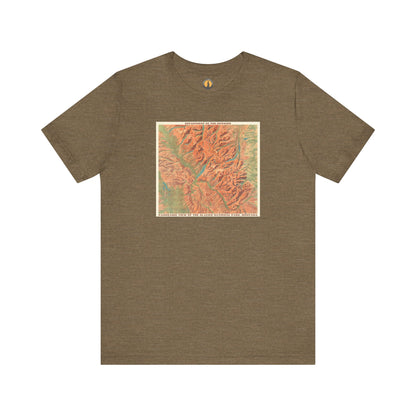 Glacier National Park Vintage Map Tee