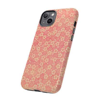 Pink Pattern Scattered Flowers iPhone Case
