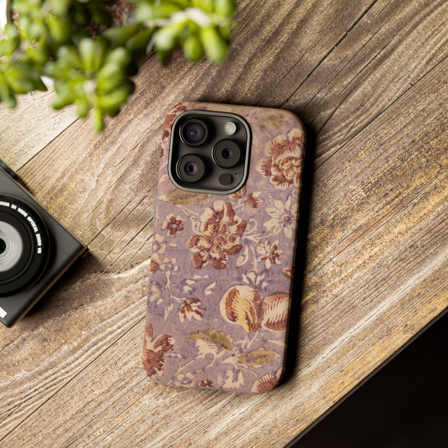 Vintage Lavender & Rose Fruit & Floral iPhone Case