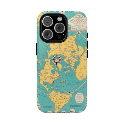 Map of Flying Retro iPhone Case
