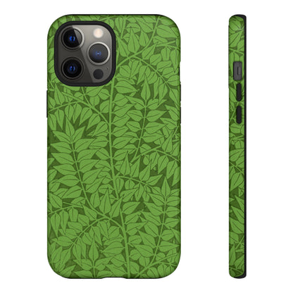 Antique Green Branch Pattern by William Morris iPhone Case