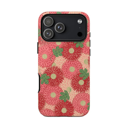 Pink Chrysanthemums Vintage iPhone Case