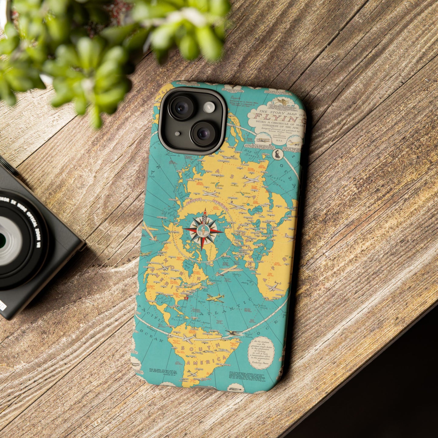Map of Flying Retro iPhone Case