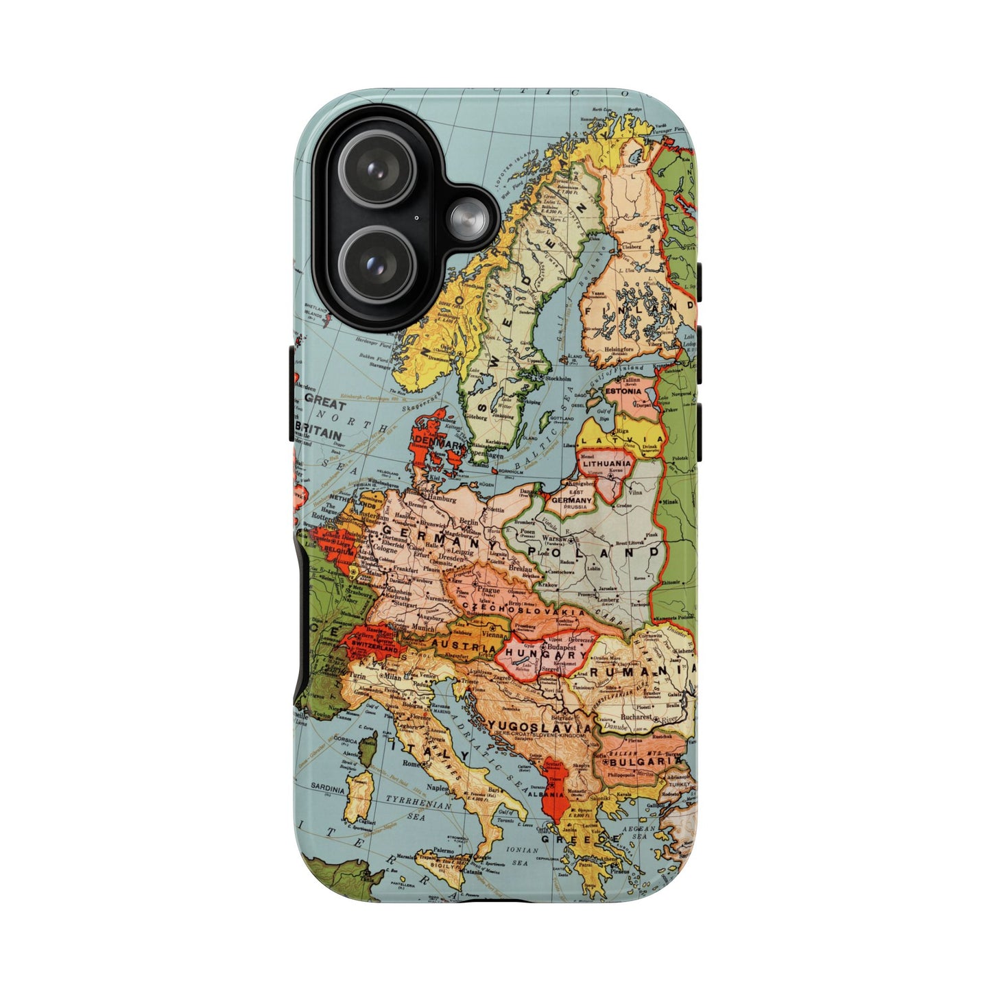 Wanderlust Vintage Map of Europe iPhone Case