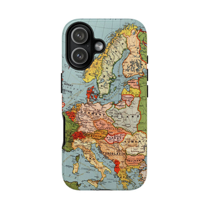Wanderlust Vintage Map of Europe iPhone Case