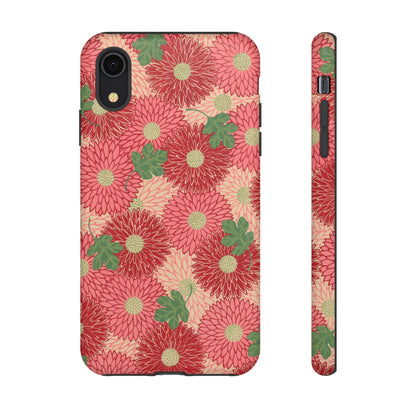 Pink Chrysanthemums Vintage iPhone Case