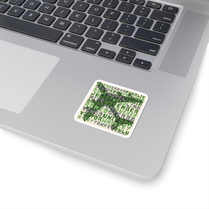 Retro Green Aviation Alphabet Stickers (4 sizes)