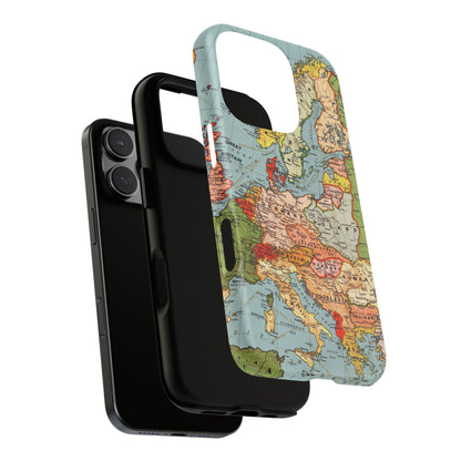 Wanderlust Vintage Map of Europe iPhone Case