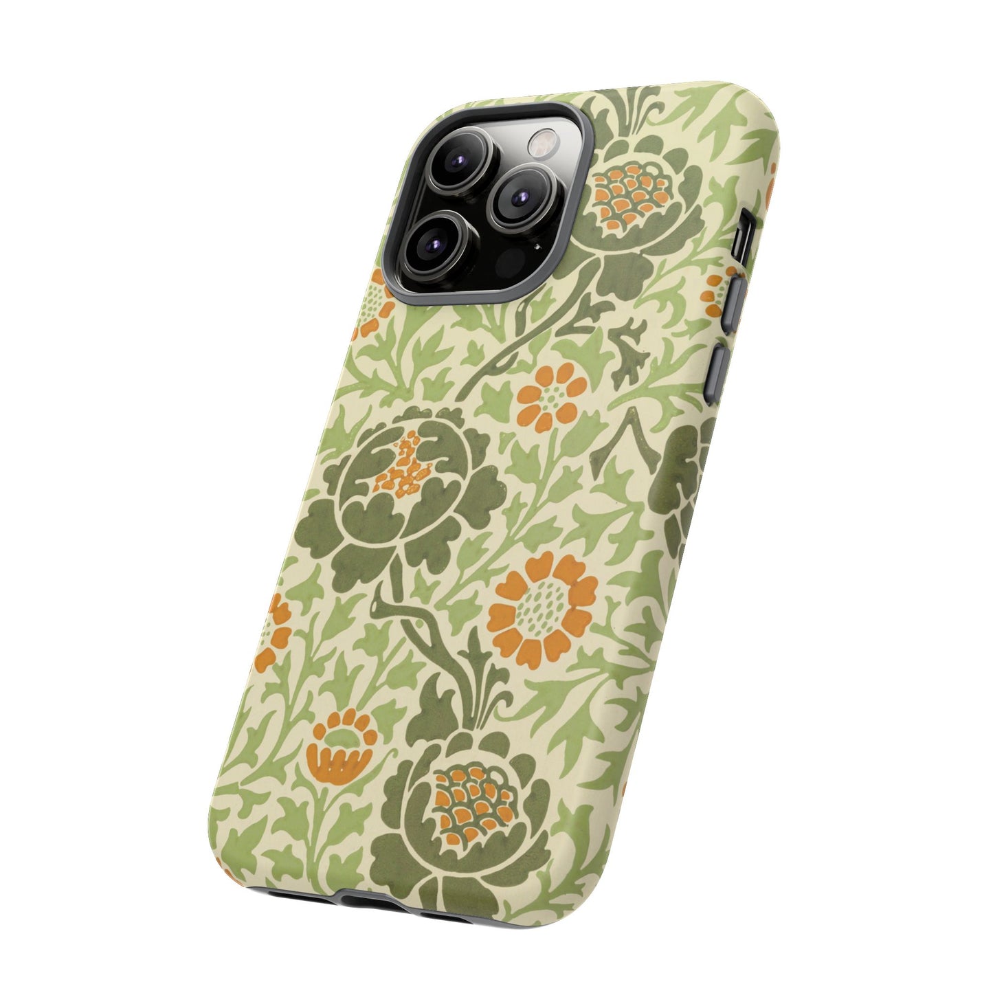 Olive & Orange Vintage Botanical iPhone Case