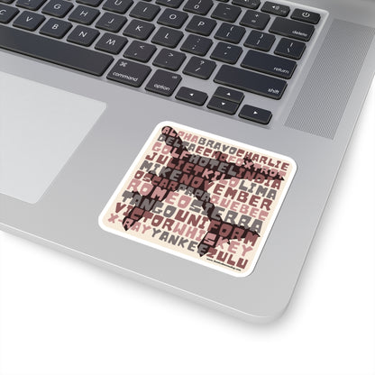Retro Pink Aviation Alphabet Stickers (4 sizes)